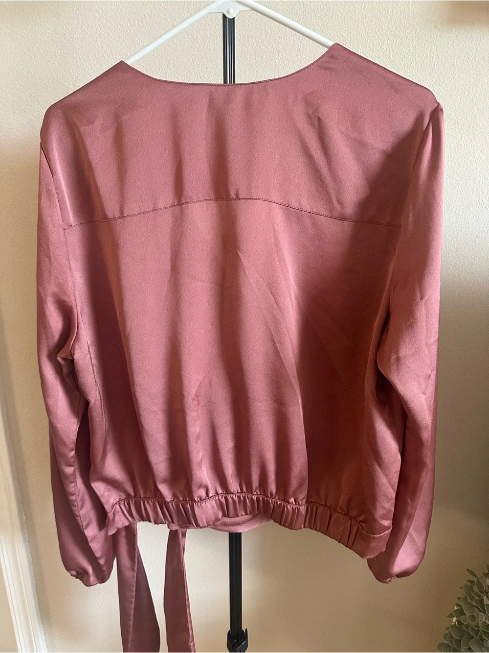 Abercrombie & Fitch Dusty Rose Satin Wrap Chemise